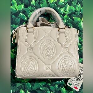 NWT Valentino Orlandi small light taupe vegan leather purse (8inx7inx4in)